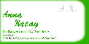 anna matay business card